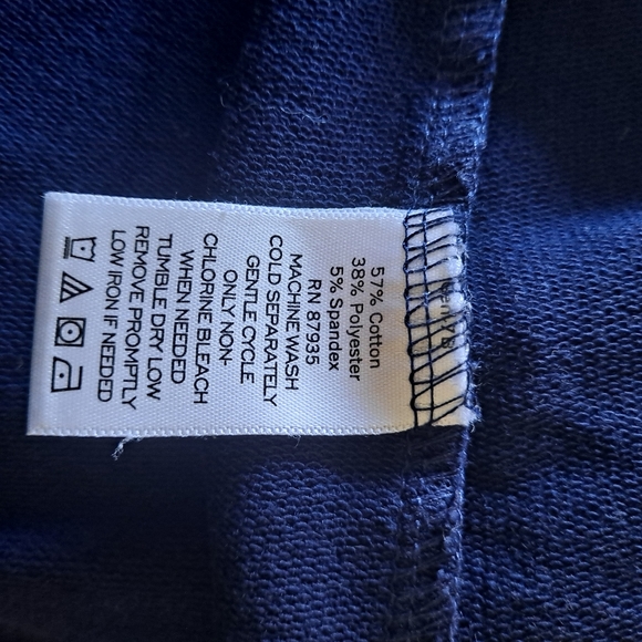 Susan Graver Navy & Green Button Down Terry Sweatshirt / Jacket - Size 1X - Picture 8 of 8